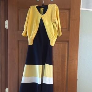 Mango Yellow and Black Maxi Dress